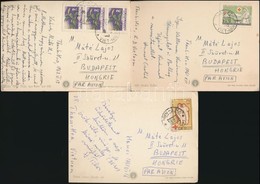 1961-1962 3 Db Légi Képeslap Budapestre / 3 Airmail Postcards To Hungary - Autres & Non Classés