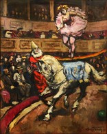 Pólya Tibor (1886-1937): Cirkuszi Mutatvány. Olaj, Karton, Jelzett, Hátoldalán Felirattal, 50×40 Cm - Autres & Non Classés