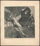 Franz Von Bayros (1866-1924): Erotikus Grafika.   Heliogravúr, Papír, Jelzett A Nyomaton (Glühwürmchen),  17x18 Cm - Altri & Non Classificati