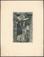 Nagy Sándor: (1868-1950): Ex Libris Mi Könyvünk. Rézkarc, Papír, Jelzett A Karcon, 15×10 Cm - Otros & Sin Clasificación