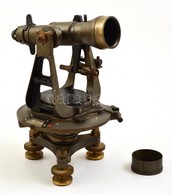 Cca 1900 Otto Fennel Söhne Kassel Antik Teodolit, Szintező, Jelzett, Hiányos, M: 24 Cm / Antique German Theodolite, Mark - Otros & Sin Clasificación