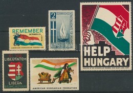 1956 Forradalommal Kapcsolatos Amerikai és Osztrák Levélzárók / Posters Stamps About The Hungarian Revolution - Unclassified