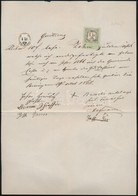 1867 Okt. 29. Okmány 4kr Osztrák és 1kr Magyar Okmánybélyeggel / Austrian-Hungarian Mixed Franking - Zonder Classificatie