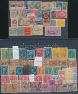 1890-től 110 Db Okmánybélyeg, Főleg Amerikai, 32 Db Perfin / 110 Fiscal Stamps, Mostly USA, 32 Perfin Stamps - Unclassified