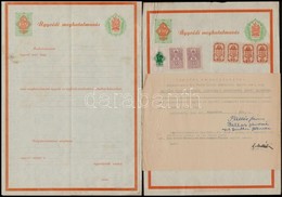 1937 Használatlan, 1943 Használt ügyvédi Meghatalmazás 1,5P+30f űrlapon 7 Bélyeggel Kiegészítve. / Lawyers Procuration S - Unclassified