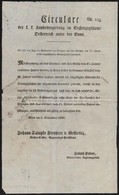 1840 Az Illetékbélyegek Benyomás Használatáról Szóló Rendeletről Való Hivatalos értesítő, Német Nyelven - Unclassified