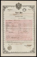 1858 Útlevél Kőszegről 6kr Szignettával / Passport From Güns - Non Classificati