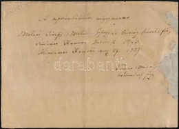 1857 Tompa Mihály (1817-1868) Költő, Hanvai Református Lelkész Kézzel írt, Aláírt Sorai Személyi Adatokkal 'a Népszámlál - Unclassified