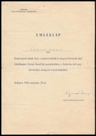 1946 Gerő Ernő (1898-1980) Közlekedési Miniszter Aláírása A 'Ferenc József Híd újjáépítésében, A Szabadság Híd Megalkotá - Zonder Classificatie