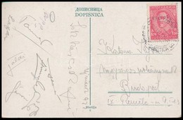 1933 A Ferencváros (Fradi) Labdarúgócsapata Tagjainak Aláírásai Sárosi, Lyka, Toldi, Lázár, Papp és Mások   / Autograph  - Other & Unclassified