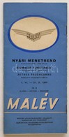 1960 Malév Nyári Menetrendfüzet, árakkal, Időpontokkal - Sonstige & Ohne Zuordnung