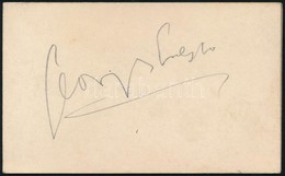 George Enescu (1881-1955) Román Zeneszerző Aláírása Papírlapon /
Signature Of George Enescu (1881-1955) Romanian Compose - Sonstige & Ohne Zuordnung