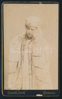 Jászai Mari (1850-1926) Színésznő Vizitkártya Méretű Fotója Goszleth István Műterméből. 6,5x11 Cm - Sonstige & Ohne Zuordnung
