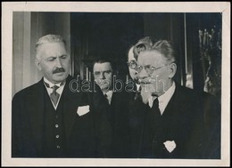 1934 Jungerth-Arnóthy Mihály (1883-1957) Diplomata átadja Megbízólevelét Kalinin Szovjet Politikusnak, Feliratozott Sajt - Autres & Non Classés