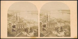 1860 Budapest, A Tabán Oscar Kramer Panorámafotója / Panorama Photo 17x8,5 Cm - Sonstige & Ohne Zuordnung