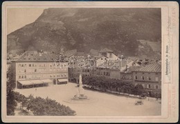 Cca 1885 Bozen (Dél-Tirol), Johannsplatz, Keményhátú Fotó J. Gugler Műterméből, Szép állapotban, 11,5×17 Cm / Bolzano (  - Sonstige & Ohne Zuordnung