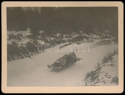 Cca 1910 Magas-Tátra, Szánkózók, 9×12 Cm / Vysoké Tatry, Sledging, Vintage Photo - Autres & Non Classés