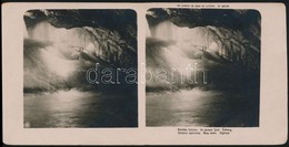 Cca 1900 Dobsina, Jégbarlang, Neue Photographische Gesellschaft Sztereofotó, 9×18 Cm /
Cca 1900 The Dobšinská Ice Cave,  - Autres & Non Classés