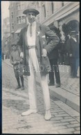 1912 Ronald Brebner (1881-1914) A Stockholmi Olimpián Aranyérmes Angol Futballcsapat Kapusa A Stockholmi Utcán, Hátoldal - Sonstige & Ohne Zuordnung