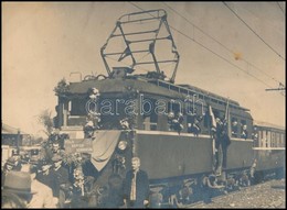 1948 Budapest, Keleti Pályaudvar, A 'Százlábú' Híd, A Gödöllői HÉV Félpályás újranyitása, Nagyméretű Fotó, Hátulján Feli - Sonstige & Ohne Zuordnung