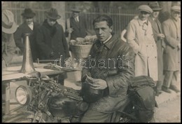 1928 K. M. A. C. Svábhegyi Motorverseny, Fotó Hátoldalon Feliratozva, 12×17 Cm - Autres & Non Classés