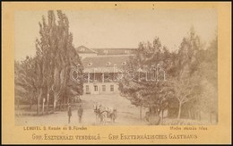 Cca 1900 Balatonfüred, Esterházy Vendéglő, Fotó Lengyel S. Műterméből, 6,5×10,5 Cm - Autres & Non Classés