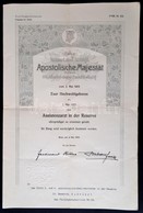 1915 Tartalékos Katonaorvosi Kinevezés Címeres Szárazpecséttel / Appointment For Military Doctor With Large Dry Seal - Sin Clasificación