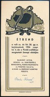 1936 M. Kir. Cs. és Kir. Esztergomi 26. Gyalogezred Bajtársainak 1936. Szept. 6.-án Az Esztergomi Fürdő-szállóban Tartot - Zonder Classificatie