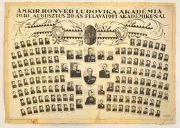 1940 A M. Kir. Ludovika Akadémia 1940. Augusztus 20-án Felavatott Akadémikusai, Tablókép, Brunhuber Béla, Budapest, Kart - Unclassified