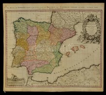 1720  Spanyolországés Portugália Térképe. Johann Baptist Homann: Regnorum Hispaniae Et Portugalliae Tabula Generalis. Sz - Altri & Non Classificati