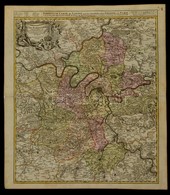 1720 Párizs és Környékének Térképe. Johann Baptist Homann: Agri Parisiensis Tabula Particularis, Qua Maxima Pars Insulae - Andere & Zonder Classificatie
