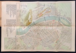 1913 Budapest Székesfőváros Térképe, Utcajegyzékkel, Villamos Vonalak Irányjelzésével, Kiadja: Magyar Földrajzi Intézet  - Other & Unclassified