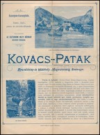 1898 Kovácspatak üdülőtelep Ismertető Prospektus, Kis Sérülésekkel, 4 P. - Non Classés