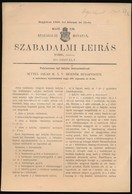 1898 Settel Jakab MÁV Mérnök Folytonosan égő Kályhájának Szabadalmi Leírása, M. KIr. Szabadalmi Hivatal, Pallas Rt.-ny. - Non Classés