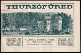 1910 Thurzófüred, Ismertető Prospektus, Tűzött Papírkötésben, 16 P. / Kupele Turzo, Advertisement Booklet, In Paper Bind - Sin Clasificación