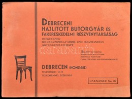 Cca 1920 Debreceni Hajlított Bútorgyár Képes Reklám Kiadvány Kartonált Borítóval. Folio. 56 P. 24x31 Cm / Hungarian Tone - Unclassified