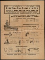 1939 Bp. V., Mezőgazdák Pincegazdasági Cikkek Kivonatos árjegyzéke - Ohne Zuordnung