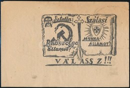 1944 Nyilaskeresztes Szálasi Szórólap, Kétoldalas, Jó állapotban / Hungarian Arrow Cross Party Flyer, In Good Condition - Ohne Zuordnung