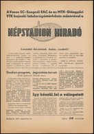 1957 A Népstadion Híradó 1. Lapszáma, érdekes írásokkal - Ohne Zuordnung