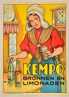 1935 Ernest Roose (1887-1965): Kempo ásványvíz és Limonádé, Belga Reklámplakát, Lithográfia, 85x60 Cm / Kempo Belgian Mi - Sonstige & Ohne Zuordnung