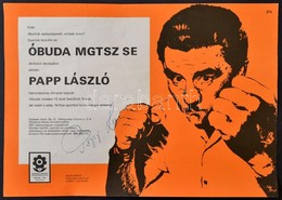 1978 Óbuda MGTSZ SE ökölvívó Iskolájának Plakátja, Papp László (1926-2003) Aláírásával, 24,5x34,5 Cm - Autres & Non Classés