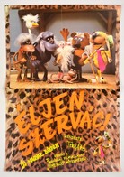 1986 Éljen, Szervác! Magyar Bábfilm Plakát, Rendezte Foky Ottó, Hajtásnyommal, 81x56,5 Cm - Autres & Non Classés