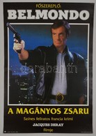 1987 A Magányos Zsaru, Francia Akciófilm Plakát, Főszerepben: Jean-Paul Belmondo, Hajtásnyommal, 81x56 Cm - Autres & Non Classés
