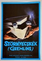Cca 1989 Szörnyecskék (Gremlins) Amerikai Film Plakát, Hajtásnyommal, 74x52 Cm - Sonstige & Ohne Zuordnung