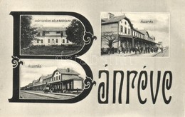 * T1/T2 Bánréve, Gróf Serényi Béla Kastély, Vasútállomás, Vasutasok. Art Nouveau Iniciálés Díszítés - Ohne Zuordnung