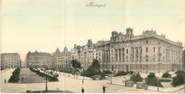 ** T2 Budapest V. Szabadság Tér, Osztrák-Magyar Bank, Magyar Kereskedelmi Csarnok. Három Részes Panorámalap / 3-tiled Pa - Non Classés