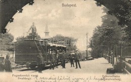 T2/T3 1906 Budapest XII. Svábhegy, Fogaskerekű Vasútállomás, Gőzmozdony, Vasutasok / Zahnradbahn Schwabenberg (EK) - Non Classés