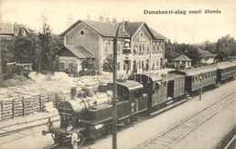 ** T2 Dunakeszi-Alag, Vasútállomás Gőzmozdonnyal / Bahnhof / Railway Station With Locomotive - Unclassified