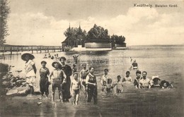 * T2/T3 1911 Keszthely, Balaton-fürdő. Montázslap Fürdőzőkkel. Gál Testvérek Kiadása  (Rb) - Ohne Zuordnung