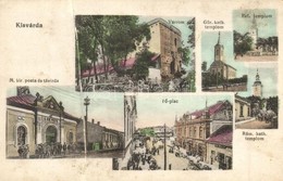 T2/T3 1916 Kisvárda, Várrom, Görög és Római Katolikus és Református Templomok, Fő Piac, M. Kir. Posta és Távirda, Fülöp  - Ohne Zuordnung